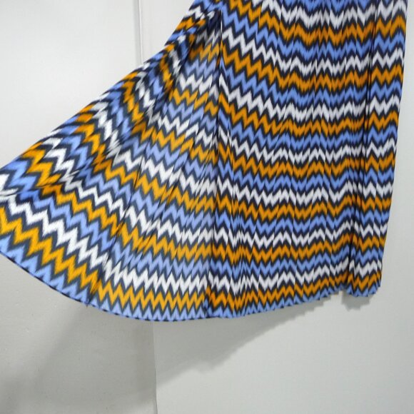 MICHAEL KORS SIZE LARGE CHEVRON MAXI SKIRT SLIT - Picture 5 of 8